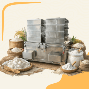 MH-4 - Máy hấp 4 khay - Sản xuất bánh gạo Hàn Quốc Tokbokki